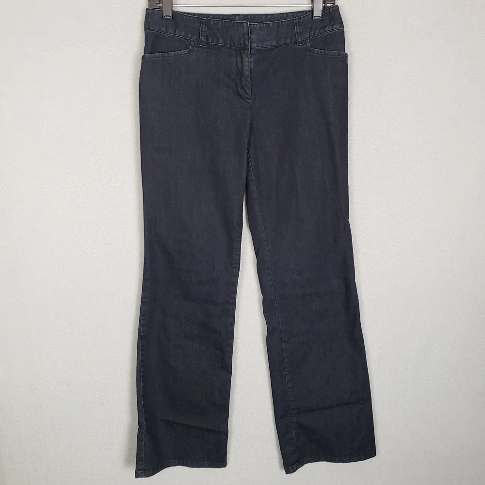 J Jill Womens Size 6 Petite Straight Leg Jeans Dark Wash Denim Minimalist 6P